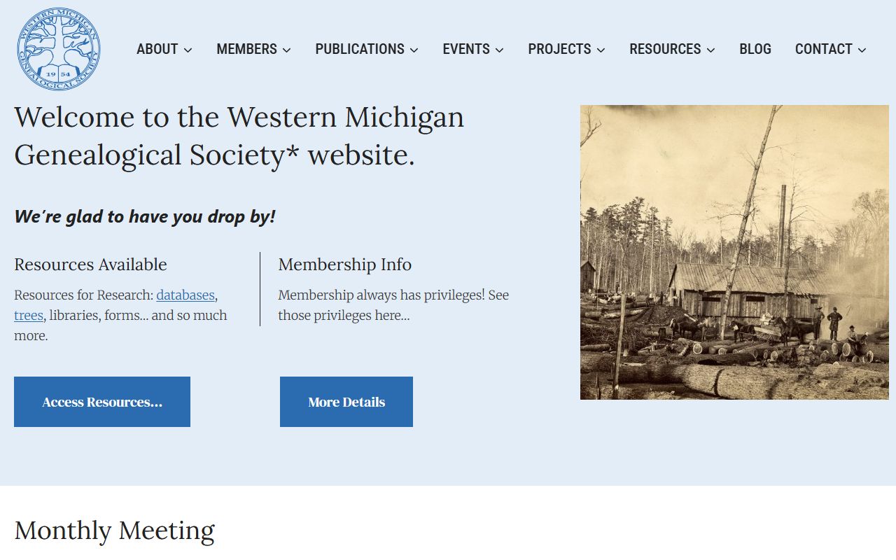 Western Michigan Genealogical Society obituary index for Grand Rapids death records