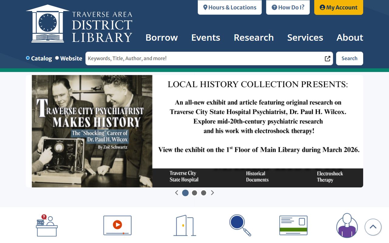 Traverse Area District Library genealogy collection for Grand Traverse County death records