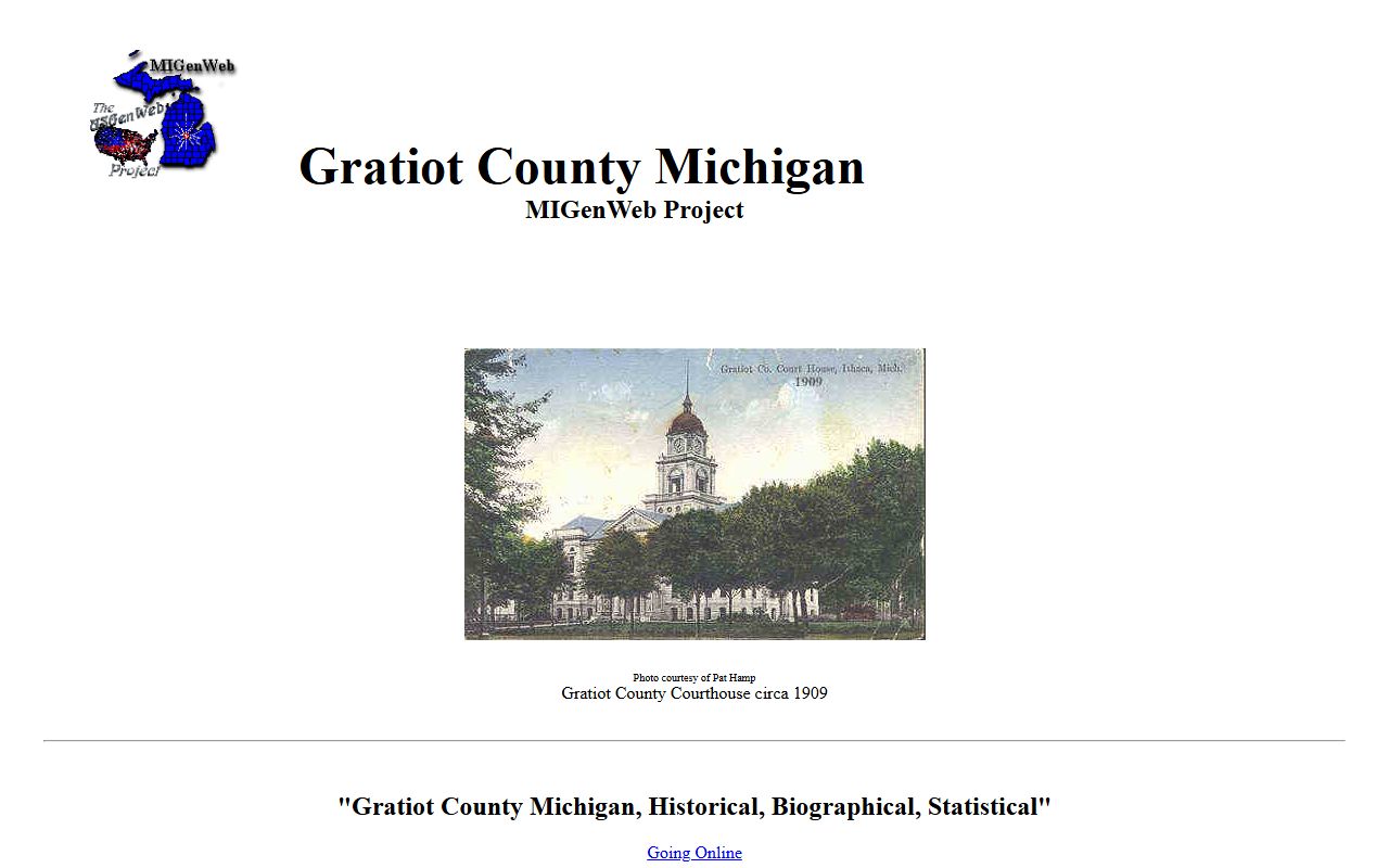 Gratiot County MichiganGenWeb death records and obituary research database