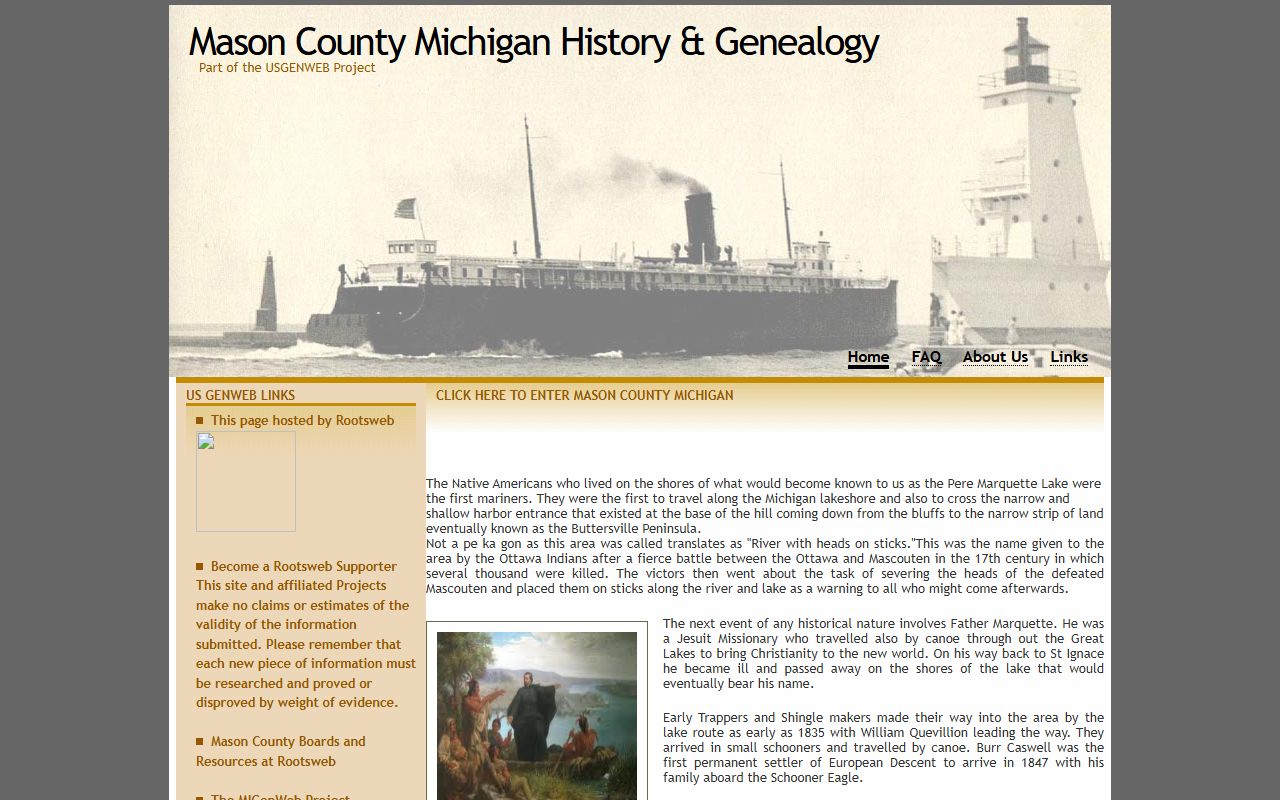 Mason County MIGenWeb page for obituary and death record research