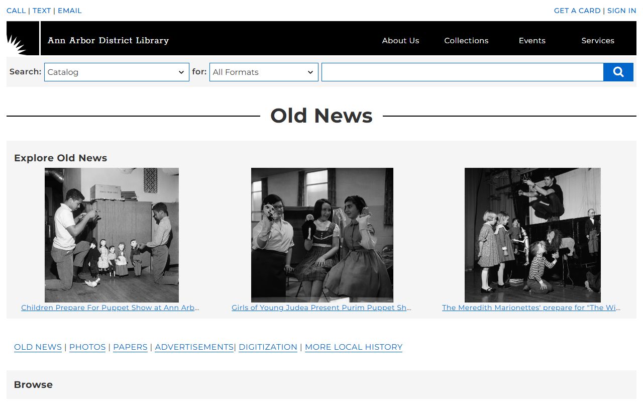 AADL OLD NEWS digitized newspaper archive for Washtenaw County obituaries